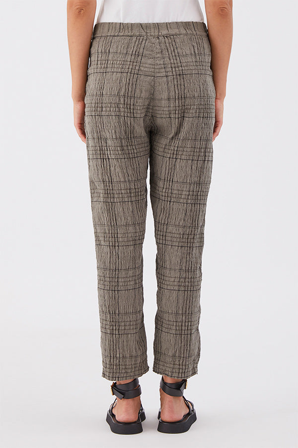 Transit Grey Plaid Linen Pants