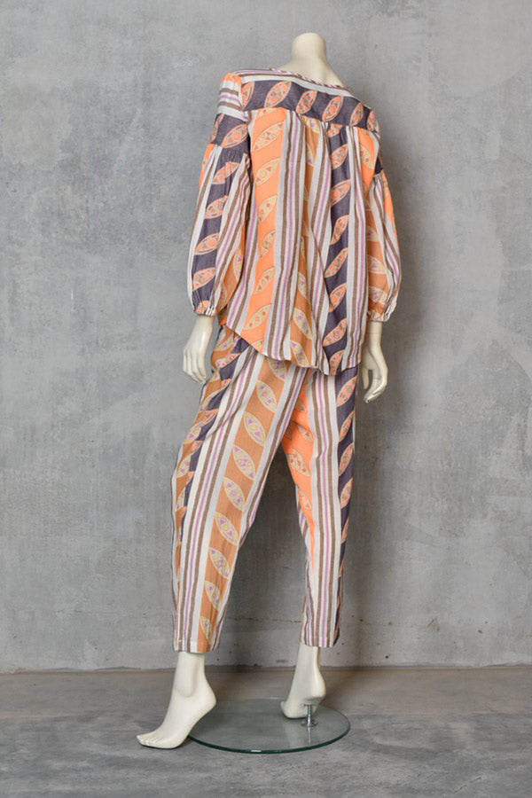 Devotion Twins Melitta Pants in Orange & Lilac