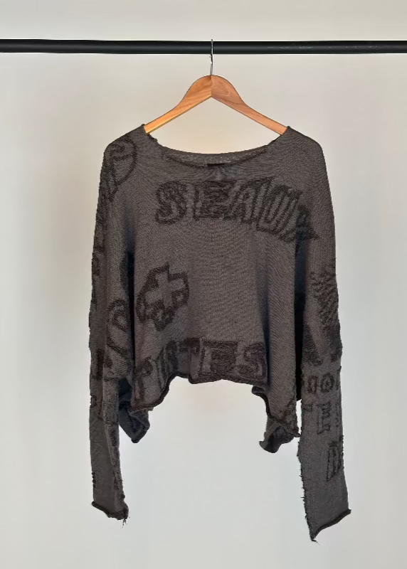 Studio Rundholz Black Label Jungle Knit Jaquard Crop Top