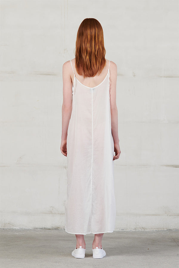 La Vaca Loca Voto Cotton Slip Dress in White