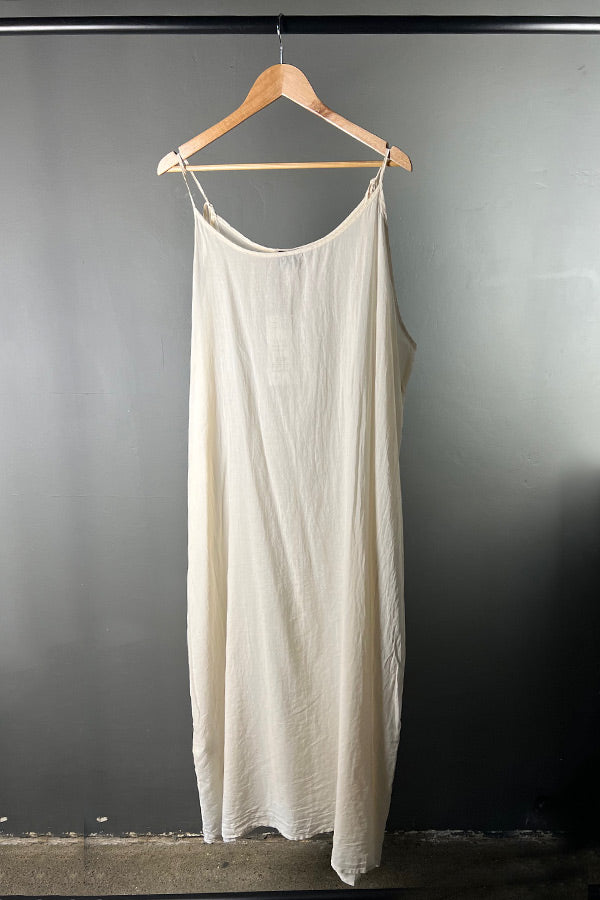 La Vaca Loca Voto Cotton Slip Dress in White