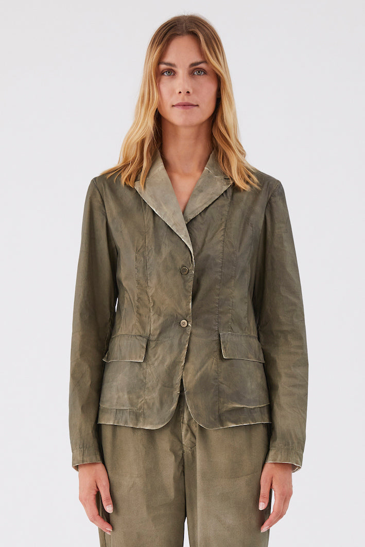 Transit Green Treated Poplin Blazer