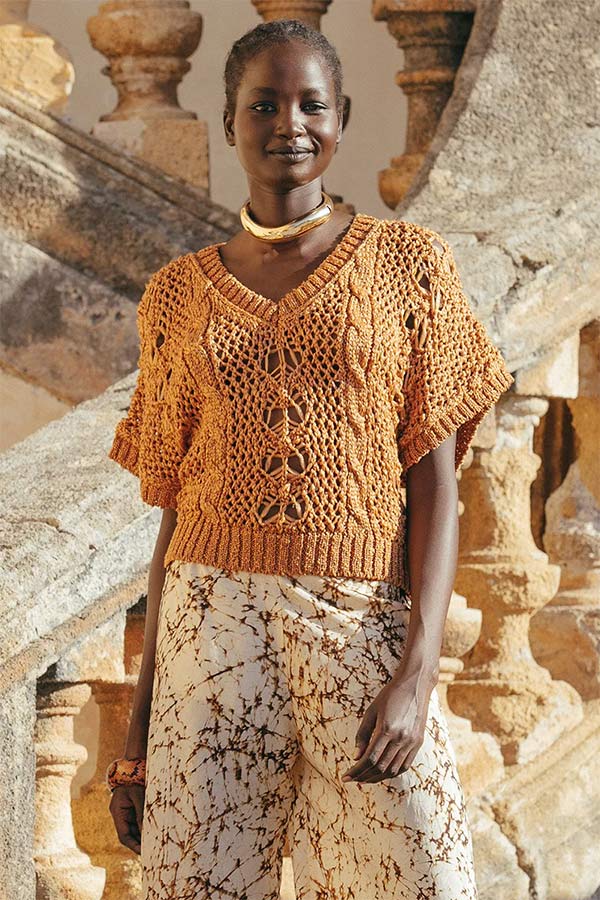 Mes Demoiselles Capria Ocre Knitted Top