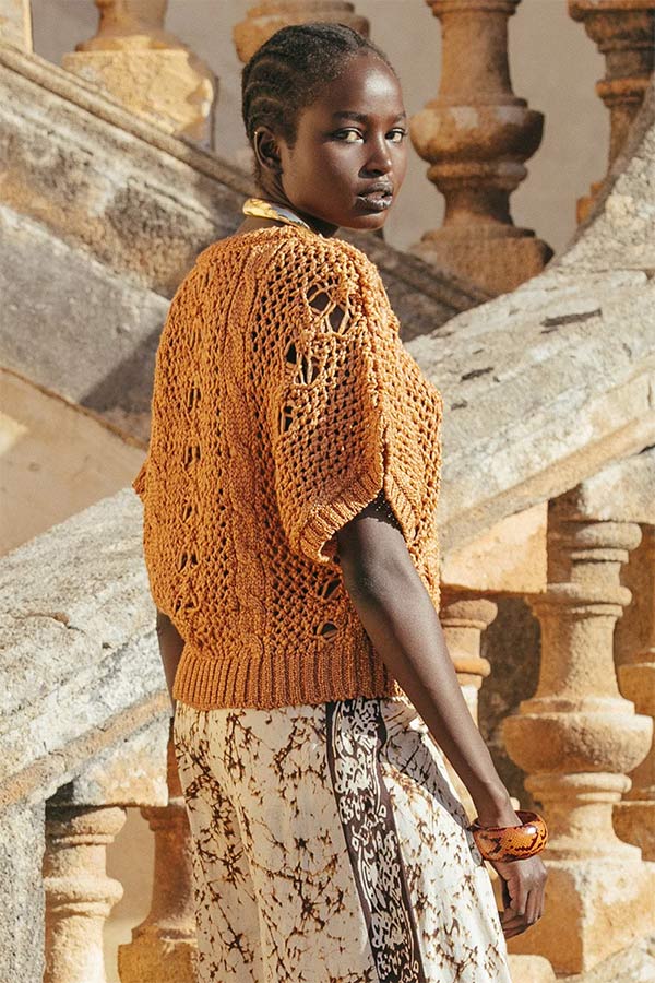 Mes Demoiselles Capria Ocre Knitted Top